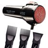 KISS Handle-Less 1875W Ceramic Tourmaline Hair Dryer, Effortless Styling Precision Blow Dryer, Cool Touch Nozzle, Triple-Layer Heat Insulation, Heat Resistant Cap, 3 Styling Attachments, Up to 450°F