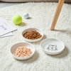 Y YHY Cat Bowls, Cat Dishes 5OZ Cat Food and Water Bowls for Dry and Wet Food 3 Set Wide Dish White Cat Bowl for Indoor Cat, Dog, Kitten, Puppy, Rabbit