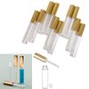 AllTopBargains 10 Plastic PET Lip Gloss Bottles 10ML Balm Container Clear Stopper Gold Lot
