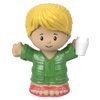Fisher-Price Little-People Figure - HCG95 ~ Coffee Shop Customer with Long Blonde Ponytail, Dressed in Green and Holding Coffee Cup ~ Works Great with Any Little-People Playset