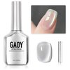 GAOY Glassy Cat Eye Gel Nail Polish, 16ml Glitter Holographic Gel Polish with Magnet, Reflective Translucent UV Gel, 2341 Silvery Moonlight
