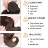 24 26 28 Inch Color 4 Bundles Dark Brown Body Wave Human Hair Bundles Brazilian Unprocessed Hair Chocolate Brown Bundles Color 4 Body Wave Bundles Hair Extensions