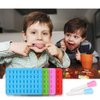 homEdge Silicone Gummy Bear Candy Molds, Set of 4 Packs Non Stick Food Grade Chocolate Gummy Mold Bonus with 2 Dropper-Blue, Red, Green and Pink