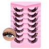 7 Pairs Fox Eye Lashes Flu-ffy 20mm Cat-Eye Lashes Curly Volume Eyelashes Faux Mink Lashes that Look Like Extensions Lashes Wispy False Eyelashes Natural Look(Fox-17)