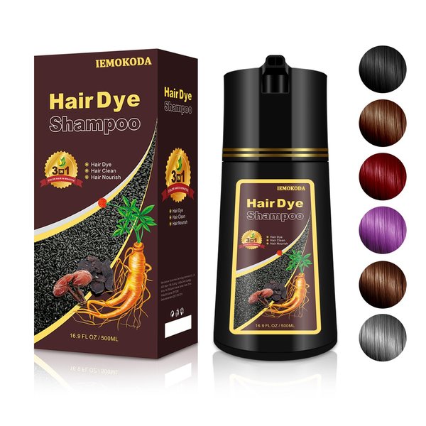 TYAYW 3 in 1 Hair Dye Shampoo for Gray Hair, 16.9 Fl Oz (Chestnut Brown for Men & Women)