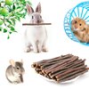 GMMA 200g Apple Sticks Bunny Chew Toys for Rabbits Guinea Pig Hamster Treats Chinchilla Chews Toys Small Animals Chew Stick Toys Treats (7, Ounces)