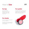 Love Earth Lip Tint & Cheek Tint Multipot - Never Say Never With Richness Of Essential Oils & Vitamin E For Lips, Eyelids And Cheeks, Creamy Matte - Bright Red