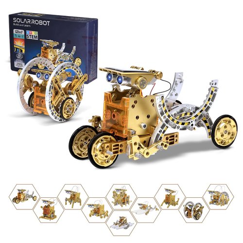 RAESOOT STEM Toys for Kids Age 8-13, 12-in-1 Solar Robot Building Science Kits for Boys Girls Teen Age 9 10 11 12, Engineering Christmas Birthday Gifts for 8+ Year Old Boys