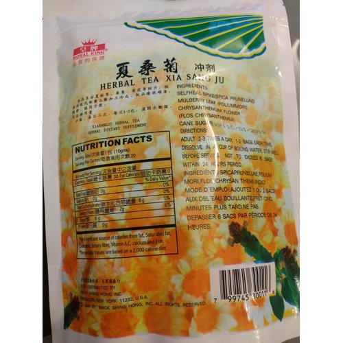 3 Packs Royal king, Xia Sang Ju Mulberry Chrysanthemum Herbal Tea 20 Sachet