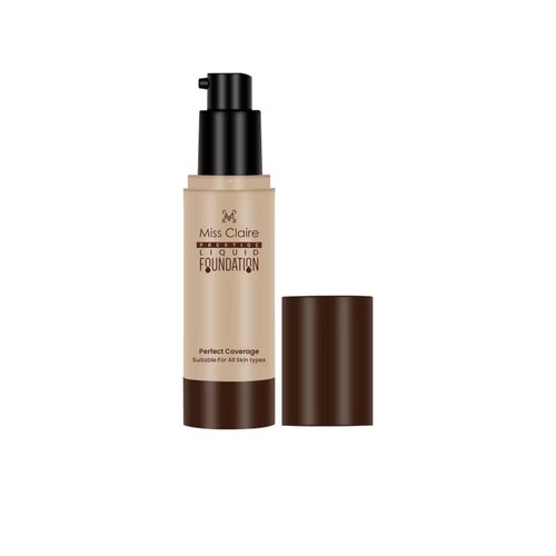 Miss Claire Prestige Liquid Foundation Perfect Coverage, 21 Natural Beige, 35 ml