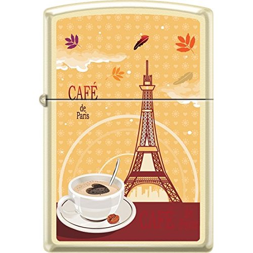 Zippo Café De Paris Coffee Cup Cream Matte Windproof Lighter