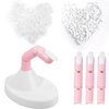 Practice Fingers for Acrylic Nails, Flexible Movable Fake Finger to Practice Fake Nails, 3PCS Adjustable Pink Nail Finger Practice with 1PC White Acrylic Finger Base, 200PCS False Nail Tips with Box