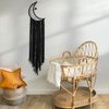Dream Catcher Black Moon Dream Catchers Hanging Crystal Stone Boho Decor for Bedroom Bohemian Home Decoration Ornament Craft Gift (Black)