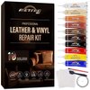 Leather Repair Kit for Furniture, Couch, Sofa, Jacket, Car Seats and Purse, Restores Faux, Artificial, Genuine Pleather and Any Material, with Super Easy to Follow Instructions to Match Any Color