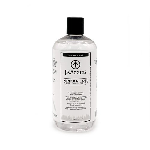 J.K. Adams Cutting Board Butcher Block Care Mineral Oil 16 oz Wood Conditioner Cream, Clear