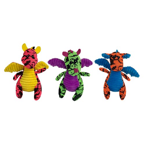 Multipet MiniPet Dragon Dog Toy 5" (Assorted Color, 1 Pack)