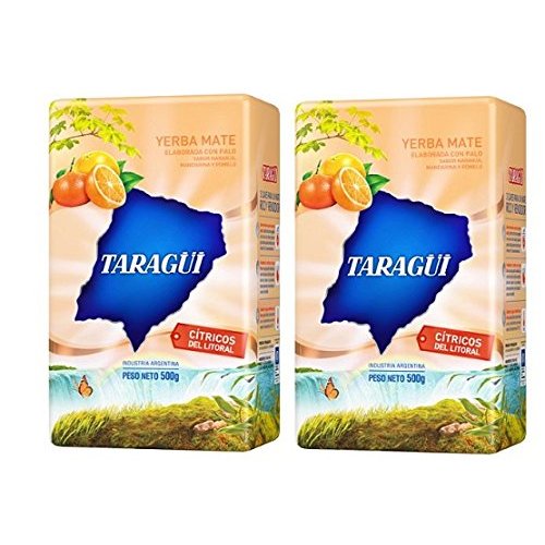 Yerba Mate Taragui Citricos Del Litoral / Citrus Flavor 1.17 lb/ 500 gr 2 PACK