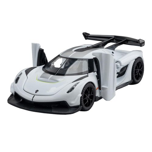 Therina Toy Cars Model Koenigsegg Jesko White Alloy Collectibles Die-cast Vehicles with Sound and Light