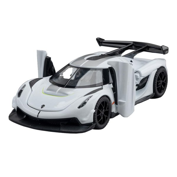 Therina Toy Cars Model Koenigsegg Jesko White Alloy Collectibles Die-cast Vehicles with Sound and Light