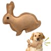 SPOT Dura-Fused Leather Rabbit - Durable Dog Toy with Squeaker, Real Leather & Jute Fabric, Interactive Toy for Moderate & Aggressive Chewers, Small and Medium Dogs and Puppies, 7.5in