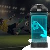 YuanDian Soccer Gifts, Light Up Kids Water Bottle with 3D Soccer Illusion Lamp- 14 OZ Tritan BPA Free - Cool Drinking Cups Gift for School Kids Boy Child Sport Soccer Lovers