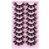 Mink Lashes Fluffy 20 MM Thick D Curl False Eyelashes Dramatic Long Strip Lashes Pack 6D Curly Wispy Full Fake Eyelashes That Look Like Extension by Goddvenus