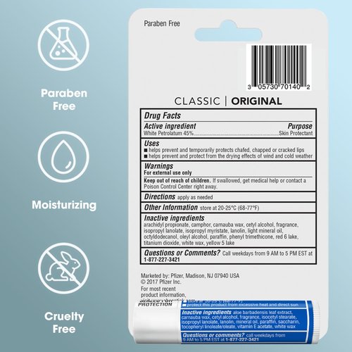 ChapStick Original Lip Balm 4-Pack + 1 Chapstick Moisturizer 2-in-1 Lipcare with SPF 15, 0.15 Oz Ea (5 Piece Set)