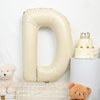Letter Balloons Beige,40 Inch Letter O Balloons,A-Z Alphabet Name Foil Balloons,Big Single Cream Aluminum O Word Balloons Helium for Birthday,Anniversary,Baby Shower,Wedding Party Supplies Decorations