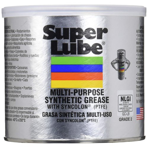 Super Lube 41160 Synthetic Grease (NLGI 2), 14.1 oz Canister, Translucent White