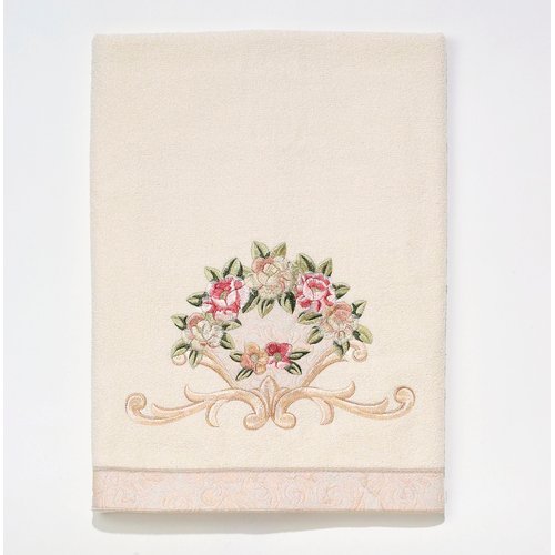 Avanti Linens Rosefan Bath Towel, Ivory