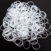 Xiufortion 1000-Pack Mini High Elasticity Clear Soft Rubber Bands Mini Hair Elastics for DIY storage Children Hairstyle Ponytail Dreadlock （transparent）