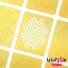 Whats Up Nails - X-pattern Vinyl Stencils for Nail Art Design (2 Sheets, 24 Stencils Total)