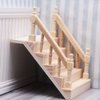 Angoily Mini Doll House Ladder Miniature Dollhouse Staircase 1 12 Scale Wooden Handrail Steps Model for Fairy Garden Mini House Furniture Micro Landscape Decorations Tiny Staircase Model