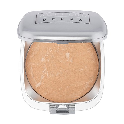 Ageless Derma Mineral Baked Foundation Makeup- A Vegan -Paraben - Gluten and Cruelty Free Powder Foundation (Mega Beige)