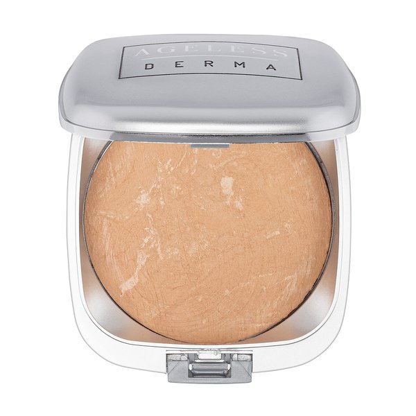 Ageless Derma Mineral Baked Foundation Makeup- A Vegan -Paraben - Gluten and Cruelty Free Powder Foundation (Mega Beige)
