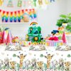 41 PCS Party Animals Birthday Decorations Safari Jungle Theme Birthday Party Supplies Jungle Animals Birthday Plates and Napkins Tablecloth for Girls Wild One Two Birthday