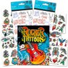 Rock Star Stickers and Tattoos Party Favors Pack (More Than 40 Rocker Stickers and 50 Rocker Temporary Tattoos)