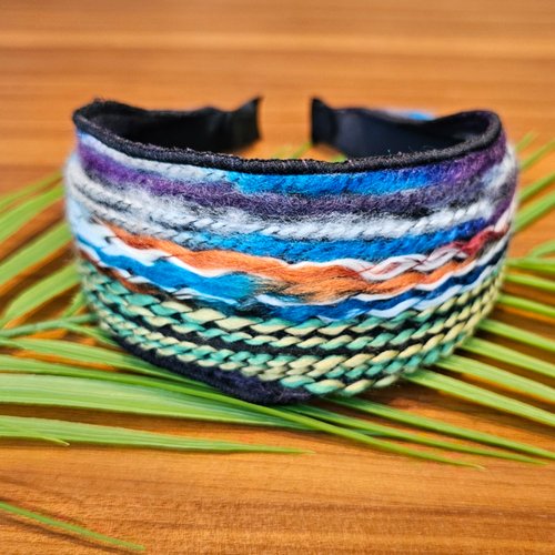 Nutty Natte 2PCS Handmade Boho Fabric Wide Headbands For Women Woolen Headband For Women Knit Headbands Women Hair Winter (MIX)