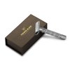VIKINGS BLADE Adjustable Double Edge Safety Razor + Luxury Case. Smooth, Reusable, Eco-Friendly (The Emperor “Frosted Chrome”)