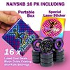 Naivskb Skate Bearings 16 Pack, Precision 8mm ABEC 608 Roller Skate Bearings Quad Skates Inline Speed Roller Derby Skateboard Scooter (Neon Purple)