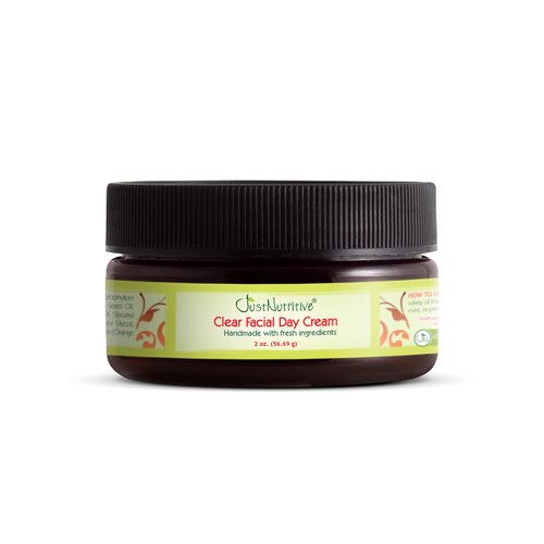 Just Nutritive Acne Clear Facial Day Cream | Nourishing Acne Treatment | Natural Facial Moisturizer | Fights Acne Breakouts 2 Oz