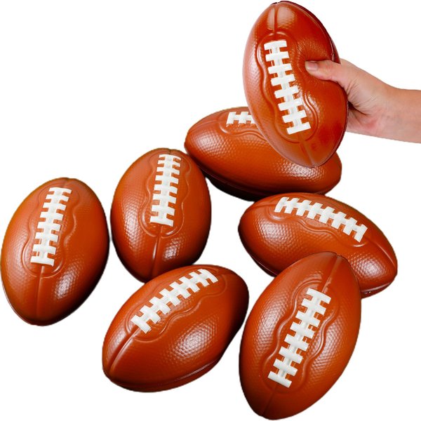 CIGOCIVI 6.7'' Foam Footballs Toys for Boys 6-15 Years Kids, Football Party Favors Christmas Xmas Birthday Gifts, Cool Boy Toys (6-Pack)