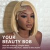 SUPERLOOK Blonde Bob Wig Human Hair 613 Lace Front Wig Human Hair 13X4 lace Front Bob Wig Human Hair Pre Plucked With Baby Hair 210% Density 613 Short Bob Wigs Human Hair for Women 10inch