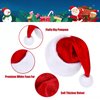 Eoocan Santa Hat, Santa Hat for Kids, Unisex Velvet Comfort White Christmas Hats Extra Thicken Classic Plush for Christmas New Year Festive Holiday Party Supplies