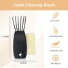 YAFIYGI 1 PCS Hairbrush Cleaner Tool Black Hair Brush Cleaners Quick Cleaning Machine Plus Comb and Rake Easy to Clean Small Hair Brush for Thin and Thick Hair Home and Salon Use
