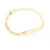 Tina&Co Personalized Gold Name Plated Bracelet 4.5'' Free Engraved Bracelet for Baby