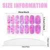 WOKOTO 16 Sheets Gradient Nail Polish Stickers for Women Nail art Gel Stickers Strips for Nails Colorful Nail Polish Strips Full Nail Wrap Gel Strips Nail Wraps Nail Art Stickers Decals for Gel Nails