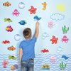 Pajean 48 Pcs Sea Life Cut Outs Ocean Fish Cutouts Animal Under The Themed Accents with 60 Glue Points for Bulletin Board School Classroom Fishing Party Decoration