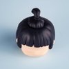 YMY Mini Size No Makeup Doll Head GSC 4cm Height Doll's Head Action Figure Doll Accessories（Black-Yule）
