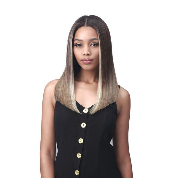 Bobbiboss 13X4 HD Lace Front Long Straight Wigs for women - MLF239 NARINDA, Medium Length Straight Synthetic Hair Wigs with Natural Baby Hair, Heat Resistant straight wigs (TT1B/60613)